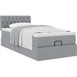  Okvir kreveta s madraca svijetlosivi 100x200 cm od tkanine | shoptok.hr