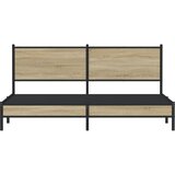 Metalni okvir kreveta bez madraca boja hrasta sonome 183x213 cm | shoptok.hr