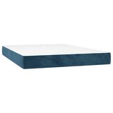  s oprugama i madracem tamnoplavi 140x190 cm baršunasti | shoptok.hr