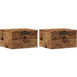 vidaXL Stenska nočna omarica 2 kosa artisan hrast 34x30x20 cm | Shoptok.si