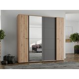 MID.YOU OMARA ZA OBLAČILA, barve grafita, črna, hrast artisan | Shoptok.si