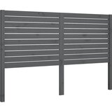 Maison Chic posteljno vzglavje - vzglavna omarica - nočna omarica sivo 126x4x100 cm trdna borovina, (21705320) Cene