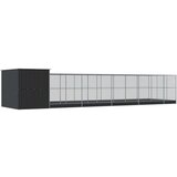 vidaXL Voliera s podaljškom srebrna 1118x303x216 cm jeklo | Shoptok.si