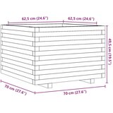  Vrtna sadilica bijela 70x70x49,5 cm od masivne borovine | shoptok.hr