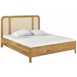 Skandica Bračni krevet od hrastovog drveta 160x200 cm u prirodnoj boji Harmark -