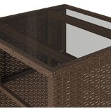  3-dijelni bistro set s jastucima smeđi od poliratana | shoptok.hr