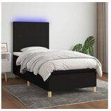  Box spring s madracem LED crni 80 x 200 cm od tkanine | shoptok.hr