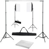 vidaXL Komplet fotografske opreme sa svjetlima softbox i pozadinom Bijela 600 x 300 cm Cijene
