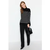 Trendyol Black Striped Knitwear Sweater