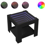 Furnova Klubska mizica z LED diodami črna 53x53x45 inženirski les, (21914611) | Shoptok.si