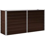  Povišena vrtna gredica smeđa 160 x 40 x 77 cm pocinčani čelik | shoptok.hr
