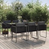  7-dijelni vrtni blagovaonski set crni | shoptok.hr