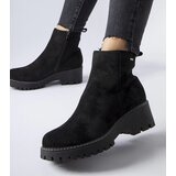Gemre Black insulated ankle boots with thick sole Pieve | Shoptok.si