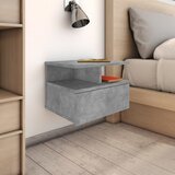 The Living Store Stenske nočne omarice 2 kosa betonsko sive 40x31x27 cm inž. les - Stenska Nočna Omarica, (21432461) Cene