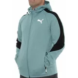 Puma EVOSTRIPE FULL-ZIP HOODIE Muška sportska majica dugih rukava, plava, veličina