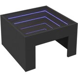  Stolić za kavu s beskonačnim LED svjetlima crni 50x50x30 cm | Shoptok.si
