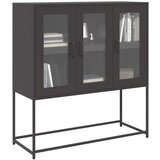 vidaXL Komoda črna 100,5x39x107 cm hladno valjano jeklo | Shoptok.si