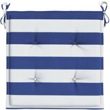  Blazina za vrtni stol 2 kosa modro bele črte 50x50x3 cm tkanina | Shoptok.si