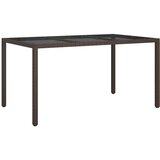 vidaXL Stol za vrt Smeđa 150 x 90 x 75 cm poliratan - Smeđa i crna 150 x 90 x 75 cm Cijene