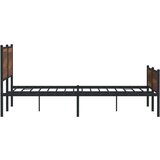 Metalni okvir kreveta bez madraca smeđa boja hrasta 183x213 cm | shoptok.hr