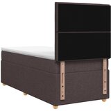 Boxspring krevet s madracem Tamno smeđa 90 x 190 cm Tkanina Slike