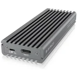 kućište za SSD disk IB-1817M-C31, M.2 NVMe, USB 3.1 Type-C, Type-C to Type-A USB cable, siva