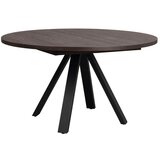 Rowico Temno rjava okrogla raztegljiva jedilna miza v hrastovem dekorju ø 135 cm Maddock – | Shoptok.si
