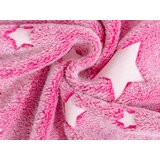VERKGROUP Odeja pulover z rokavi in kapuco v enem HOODIE roza s fluorescentnimi zvezdicami | Shoptok.si