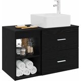  Set namještaja za kupaonicu 2 kom. Crni hrast Konstruirano drvo Crna 53 x 35 x 80 cm | Shoptok.si
