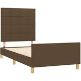  Okvir kreveta bez madraca tamnosmeđi 90x200 cm od tkanine | shoptok.hr
