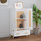  Visoka komoda bijela 70 x 31 x 115 cm od konstruiranog drva | shoptok.hr