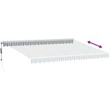 vidaXL Avtomatsko zložljiva tenda z LED antracit in bela 450x300 cm | Shoptok.si