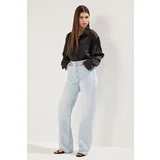 Trendyol Light Blue Low Waist Wide Leg Jeans
