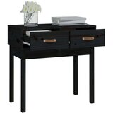vidaXL Konzolni stol crni 76,5x40x75 cm od masivne borovine | shoptok.hr