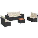  8-dijelni set vrtnih sofa od poliratana s jastucima crni | shoptok.hr