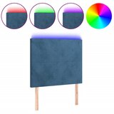 vidaXL LED posteljno vzglavje temno modro 80x5x118/128 cm žamet, (20953419) Cene