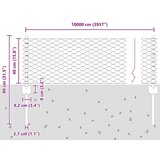  Stupovi za ogradu 11 kom U-kanal 40 cm Galvanizirani čelik Šesterokutna ograda 0 4x100 m Galvanizirani čelik | shoptok.hr