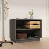 vidaXL Ormarić za cipele sivi 60 x 34 x 45 cm od masivne borovine Cijene