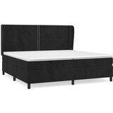 vidaXL Box spring postelja z vzmetnico črna 200x200 cm žamet, (20897055) Cene
