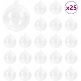  Set Božićnih Ukrasnih Kuglica 25 pcs *Transparent*an Ø 8 cm | shoptok.hr