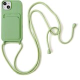 INORCO Zaščitna torbica za iPhone 14 Case Tekoči silikonski ovitek za telefon proti padcu z režo za kartice, trak, (22033983) | Shoptok.si