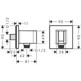 Hansgrohe fixfit e priključak za tuš crevo sa držačem za tuš crna mat 26889670 | ePonuda.com