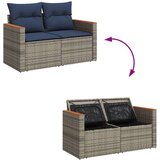  Vrtna garnitura - 8-dijelni set vrtnih sofa od poliratana s jastucima sivi - Siva sa spremištem 1 | shoptok.hr