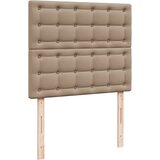 Krevet s oprugama i madrac cappuccino 120x200cm od umjetne kože | shoptok.hr