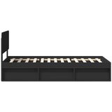  Okvir za krevet Crna 90 x 190 cm Čvrsto borovo drvo | shoptok.hr