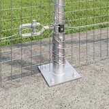 vidaXL Varjena žična ograja s 13 stebri 1.5x50 m galvanizirano jeklo | Shoptok.si
