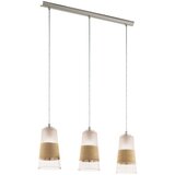Eglo viseća lampa BURNHAM 3xE27 84 cm staklo rafija nikl 49152 Cene