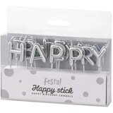 Happy stick, svećice, srebrna, birthday | Eponuda.com