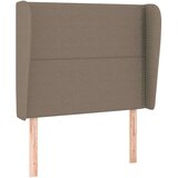  Uzglavlje s ušima smeđesivo 93x23x118/128 cm od tkanine | shoptok.hr