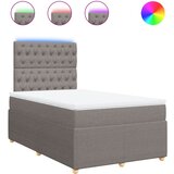 vidaXL Box spring postelja z vzmetnico taupe 120x200 cm blago, (21307472) Cene